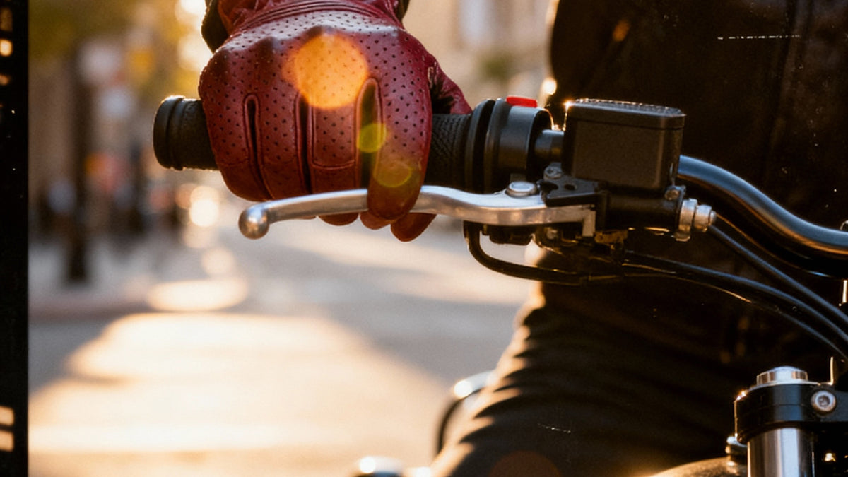 Growth Partner B2C — Machine Garage — guante rojo en uso sobre motocicleta · seleccion-aprobada-2026-09-08 · 6/6